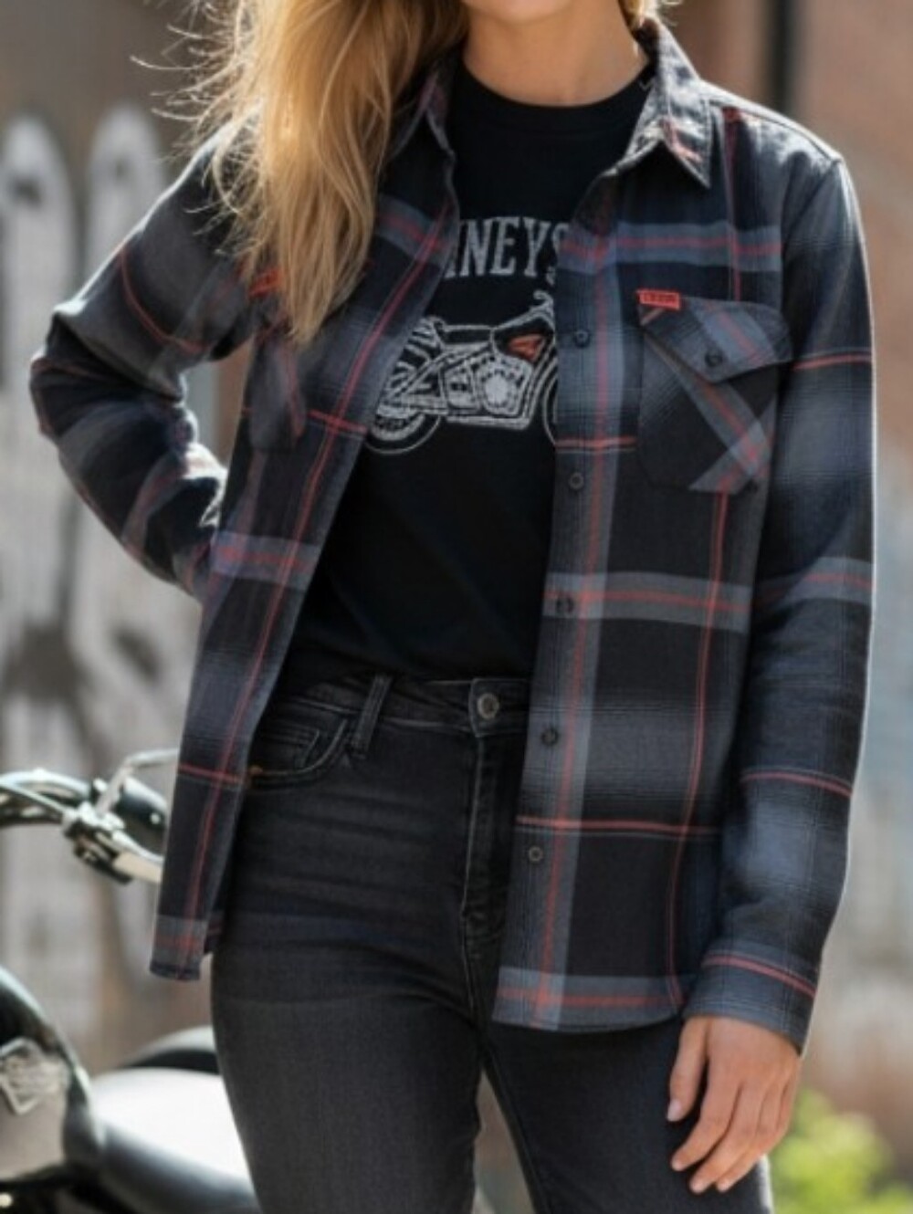 Dixxon Flannel Company Shirt Womens Size Medium Black